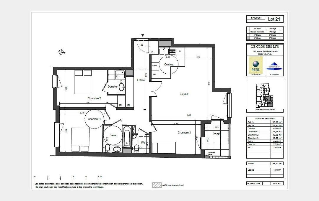 Annonces COLOMBES : Appartement | VIROFLAY (78220) | 90 m2 | 432 000 € 